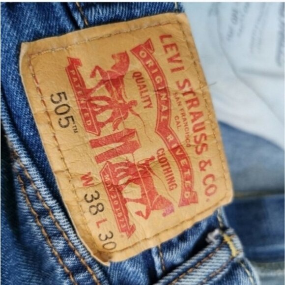 Levi's 505 Regular Fit Straight Leg Jeans Medium Wash | Men's 38x30 - Picture 10 of 12